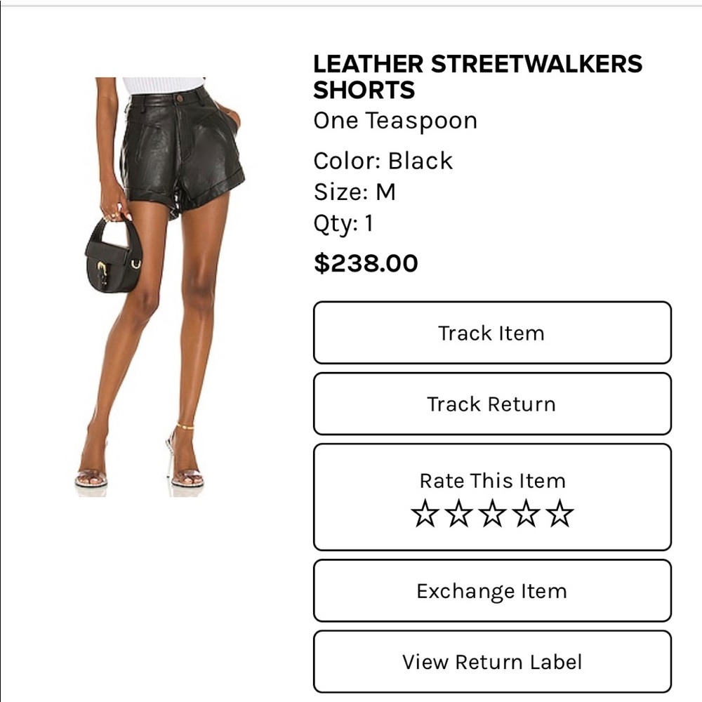 One Teaspoon Leather Shorts